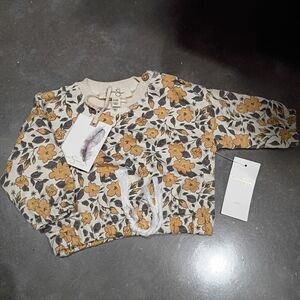 Jessica Simpson Kids Floral Sweatshirt - Yellow and Cream